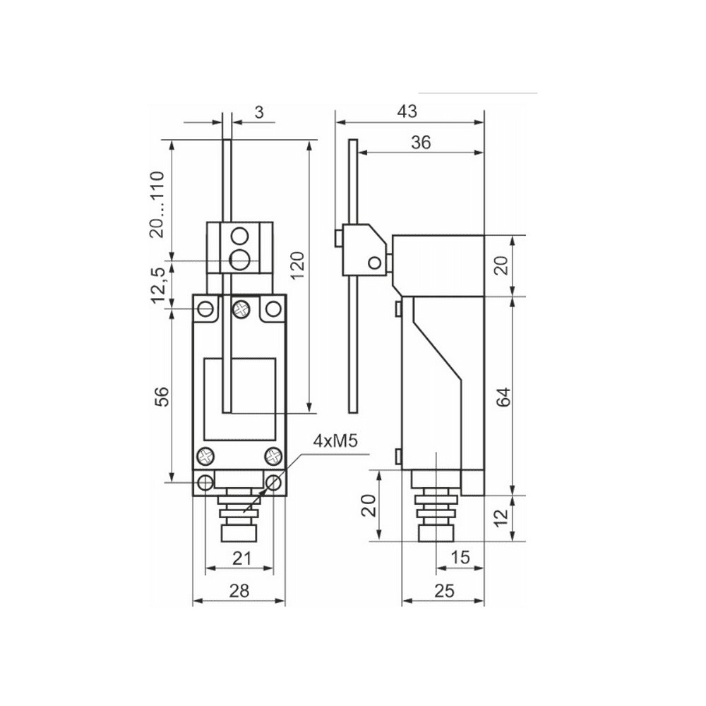 Вимикач кінцевий Промфактор M8107 ІР65 ( FLS15M8107P65 )